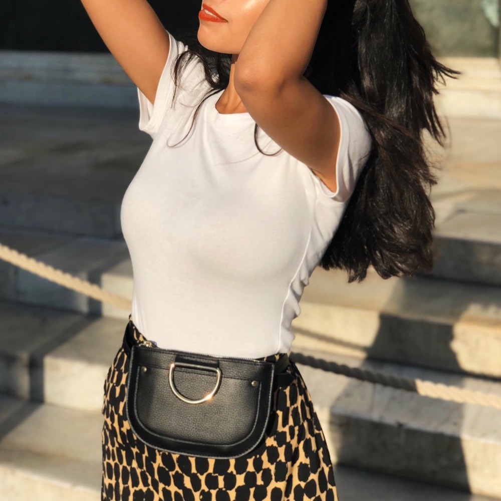 Asymmetrical Leopard Skirt